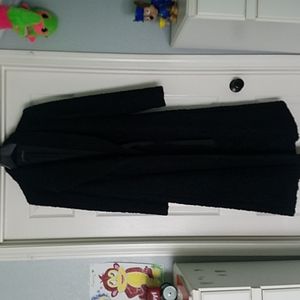 Peruvian Connection Black Trench Coat Size 8